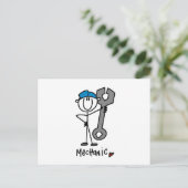 Mechanisch met moersleutel briefkaart (Staand voorkant)