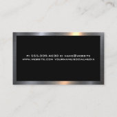 Mechanisch met moersleutel | Metaalgrens Visitekaartje (Achterkant)