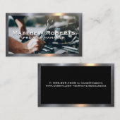 Mechanisch met moersleutel | Metaalgrens Visitekaartje (Voorkant / Achterkant)