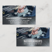 Mechanisch met Moersleutel | Metallisch Visitekaartje (Voorkant / Achterkant)