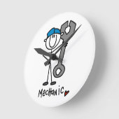 Mechanisch met moersleutel ronde klok (Hoek)