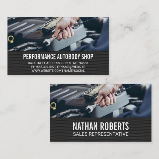 Mechanisch met sleutel visitekaartje (Voorkant / Achterkant)