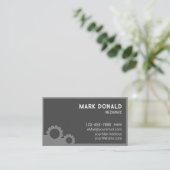 Mechanisch Modern Custom Visitekaartje (Staand voorkant)