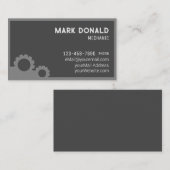 Mechanisch Modern Custom Visitekaartje (Voorkant / Achterkant)