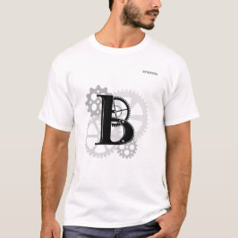 mechanisch monogram. INITIAAL B T-shirt