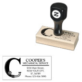  mechanisch monogram. INITIAAL C Rubberstempel (Gestempeld)