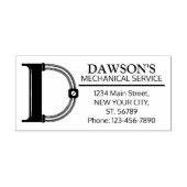  mechanisch monogram. INITIAAL D Rubberstempel (Afrduk)