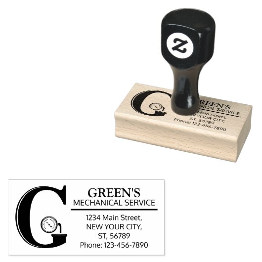  mechanisch monogram. Initiaal "G" Rubberstempel (Gestempeld)