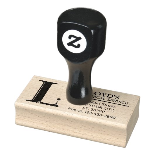  mechanisch monogram. Initiaal "L" Rubberstempel (Stempel)