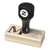 mechanisch monogram. Initiaal "M" Rubberstempel (Stempel)