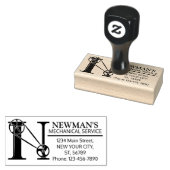  mechanisch monogram. Initiaal "N" Rubberstempel (Gestempeld)