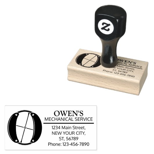  mechanisch monogram. Initiaal "O" Rubberstempel (Gestempeld)