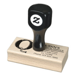 mechanisch monogram. Initiaal "Q" Rubberstempel