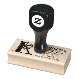 mechanisch monogram. INITIAAL R Rubberstempel