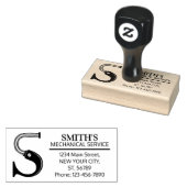 mechanisch monogram. Initiaal "S" Rubberstempel (Gestempeld)