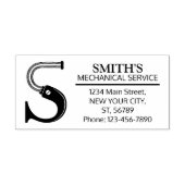 mechanisch monogram. Initiaal "S" Rubberstempel (Afrduk)