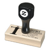 mechanisch monogram. Initiaal "T" Rubberstempel (Stempel)