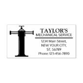  mechanisch monogram. Initiaal "T" Rubberstempel (Afrduk)