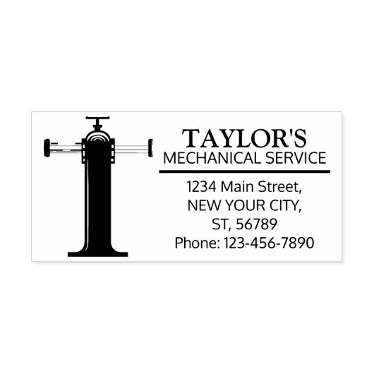  mechanisch monogram. Initiaal "T" Rubberstempel (Afrduk)