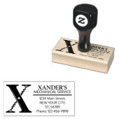  mechanisch monogram. Initiaal "X" Rubberstempel (Gestempeld)