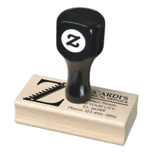 mechanisch monogram. Initiaal "Z" Rubberstempel