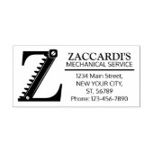  mechanisch monogram. Initiaal "Z" Rubberstempel (Afrduk)