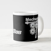 Mechanisch naamaanwerk en gereedschap grote koffiekop (Voorkant rechts)