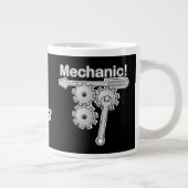 Mechanisch naamaanwerk en gereedschap grote koffiekop (Rechts)