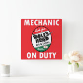 Mechanisch op dienstbord. Wolf Head Oil versie Vierkante Klok (Huis)