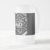 Mechanisch patroon, pap matglas bierpul (Voorkant rechts)