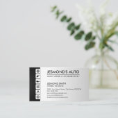 Mechanisch repareren van auto's met pictogrammen visitekaartje (Staand voorkant)