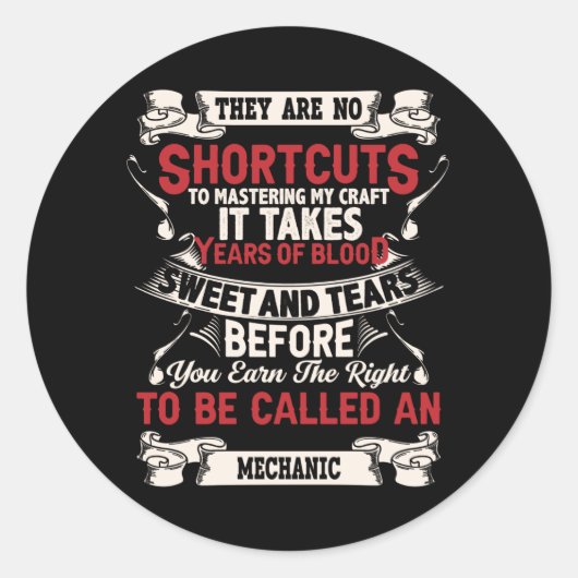 Mechanisch Ronde Sticker (Voorkant)