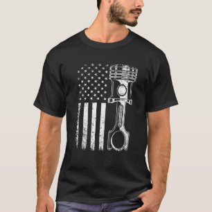Mechanisch Shirt Mannen Amerikaanse Vlag Piston M