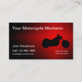 Mechanisch thema voor wolmotorfietsen visitekaartje (Voorkant)