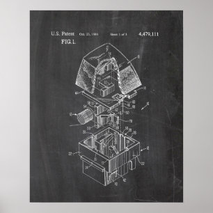 Mechanisch toetsenbordsleuteloctrooi poster