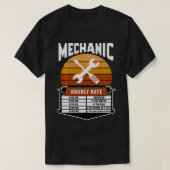 Mechanisch uurtarief Arbeidstarief T-shirt (Design voorkant)