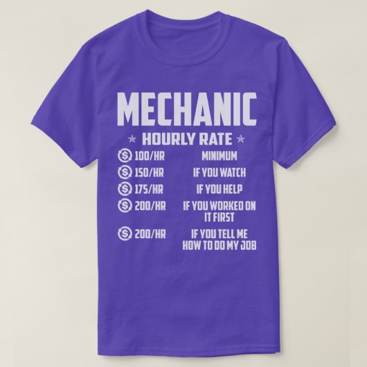 Mechanisch uurtarief Mechanisch T-Shirt (Design voorkant)