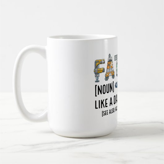 Mechanisch vaderschap: gebouwd om lang mee te gaan koffiemok (Links)