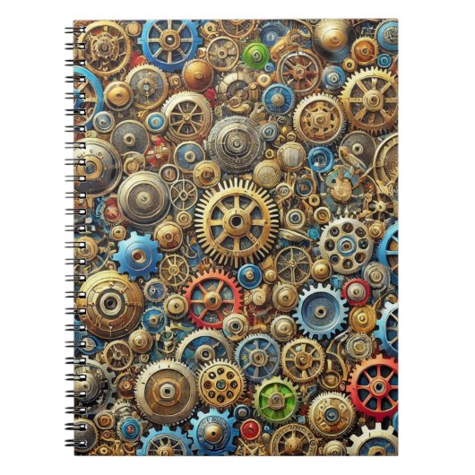 mechanisch versnellingspatroon notitieboek (Voorkant)
