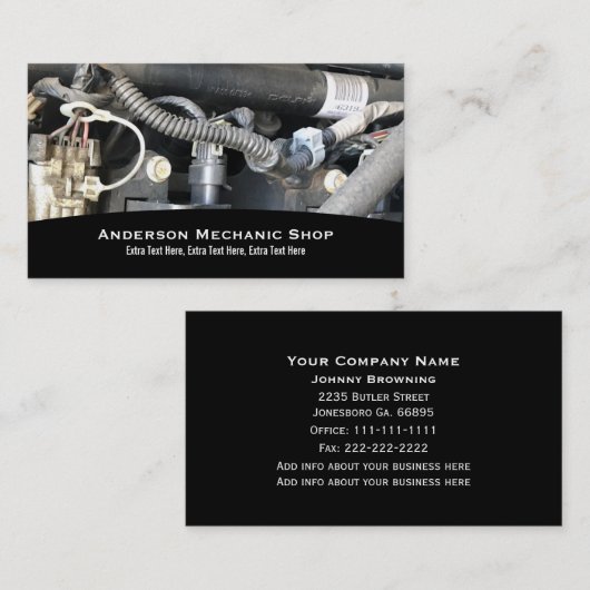 Mechanisch Visitekaartje (Voorkant / Achterkant)