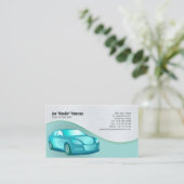 Mechanisch Visitekaartje Sedan Auto Silhouet (Staand voorkant)