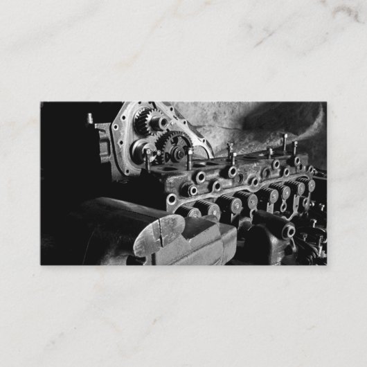 Mechanisch Visitekaartje voor auto's met motorfoto (Voorkant)