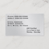 Mechanisch Visitekaartje voor motorvoertuigen (Achterkant)