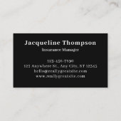 Mechanisch Visitekaartje Zwart-wit Modern (Achterkant)