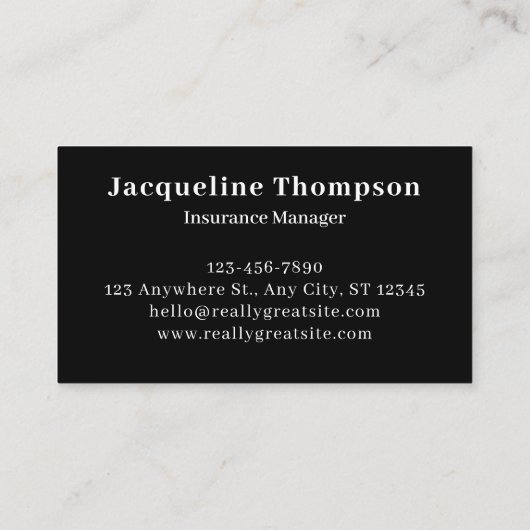 Mechanisch Visitekaartje Zwart-wit Modern (Achterkant)