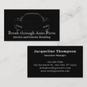 Mechanisch Visitekaartje Zwart-wit Modern (Voorkant / Achterkant)