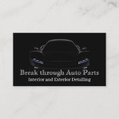 Mechanisch Visitekaartje Zwart-wit Modern (Voorkant)