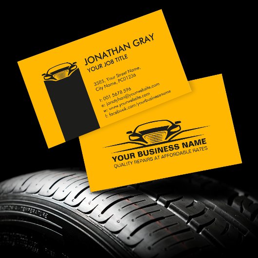 Mechanisch voor reparatie van auto's Minimale Mode Visitekaartje