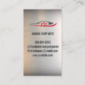 Mechanisch werken aan de motor visitekaartje (Achterkant)