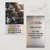 Mechanisch werken aan de motor visitekaartje (Voorkant / Achterkant)